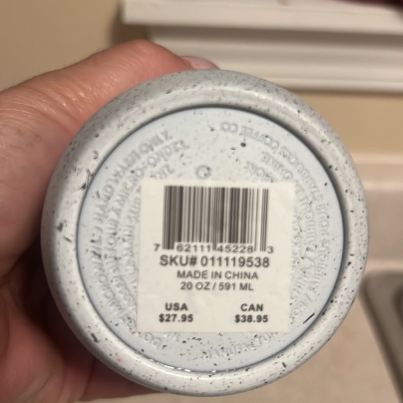 Starbucks Gradient Blue White Black Speckled Stainless Steel Tumbler. 20 oz. - Picture 4 of 8